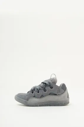 LANVIN LIGHT GREY CURB SPECKLED SOLE SNEAKERS